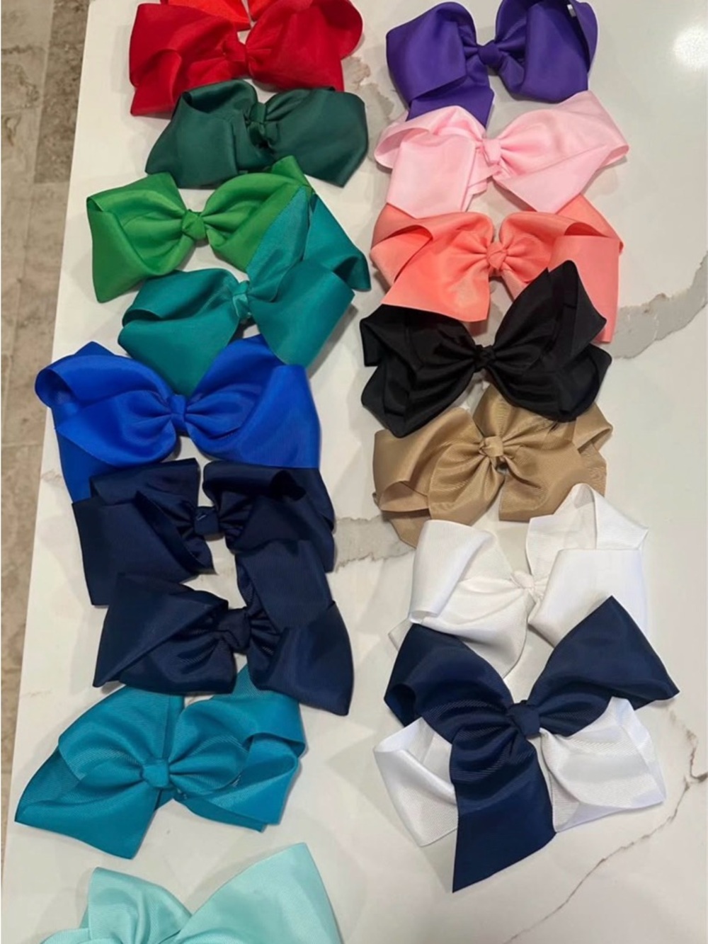 3 inch Colorful Satin Hair Bows - Assorted Solid Colors